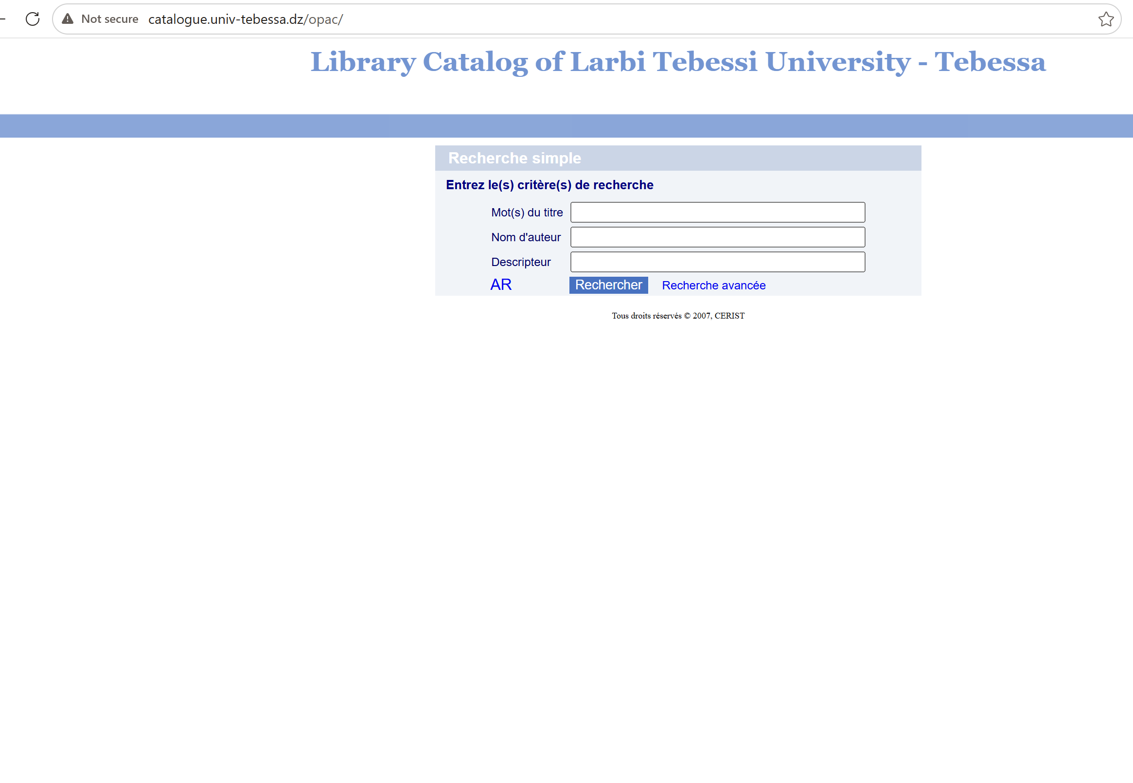 Bibliographic Search